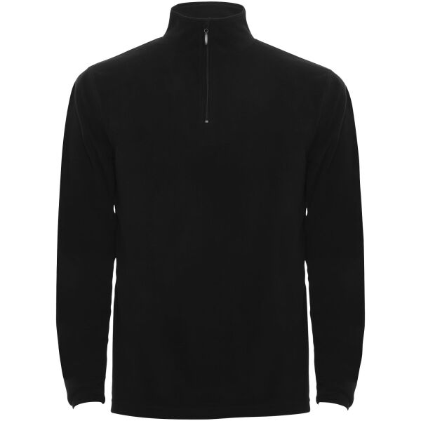 Himalaya men's quarter zip fleece jacket - Solid black - 2XL