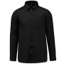 Overhemd in onderhoudsvriendelijk polykatoen-popeline heren Black 4XL
