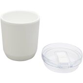 Hudson 180 ml dubbelwandige beker van gerecycled plastic - Wit