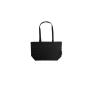 SHOPPING BAG WITH GUSSET, BLACK, One size, NEUTRAL