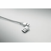 HUBLUE - 5-in-1 laadkabel sleutelhanger - Zilver