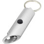 Flare led-lamp en flesopener van gerecycled aluminium met sleutelhanger - Zilver Flare led-lamp en flesopener van gerecycled aluminium met sleutelhanger - Zilver