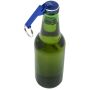 Tao fles- en blikopener van RCS gerecycled aluminium met sleutelhanger - Koningsblauw