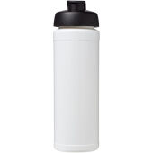 Baseline® Plus grip 750 ml sportfles met flipcapdeksel - Wit/Zwart
