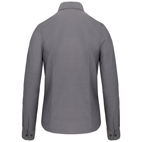 Damen Oxfordbluse Langarm Oxford Silver L Damen Oxfordbluse Langarm Oxford Silver L