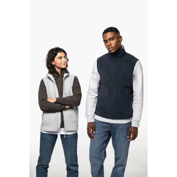 Ecologische uniseks bodywarmer van microfleece Black XS Ecologische uniseks bodywarmer van microfleece Black XS