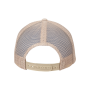 Retro Truckerpet met gekleurde klep KHAKI / WHITE One Size