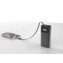 Quantum RCS ultra-fast PD45W 10.000mAh powerbank met scherm, grijs, zwart