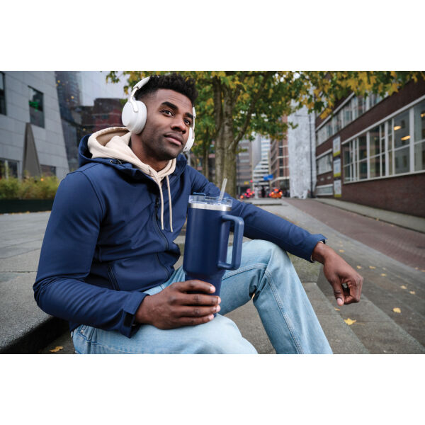 Peakflow RCS recycled staal beker 1200ML, donkerblauw Peakflow RCS recycled staal beker 1200ML, donkerblauw