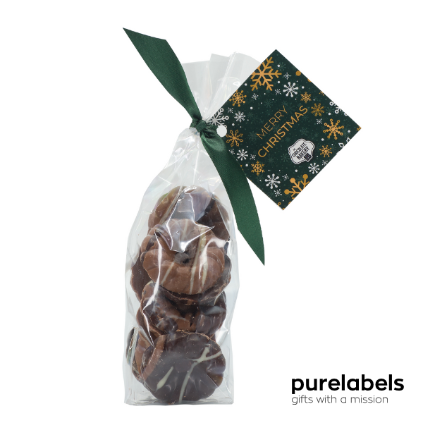 Kerst chocolade | Ambachtelijke kerstkransen massief mix  | 100g