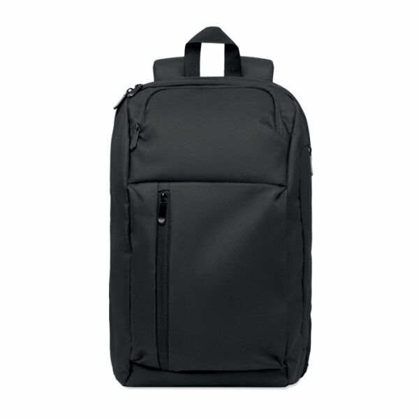 DOHA - 15" RPET laptop rugzak 15L - Zwart DOHA - 15" RPET laptop rugzak 15L - Zwart