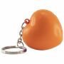 Sleutelhanger met antistress hart, kleur oranje