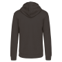 Herensweater met rits en capuchon in contrasterende kleur Dark Grey / Black XL