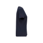 Bio dames-t-shirt kraag met onafgewerkte rand korte mouwen Navy S