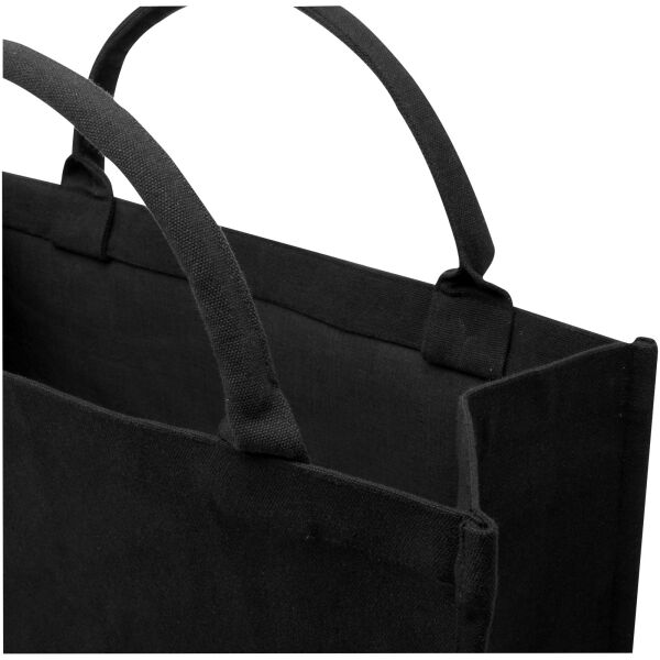 Page 500 g/m² Aware™ recycled book tote bag - Solid black