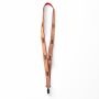 Zeefdruk lanyard van kurk en polyester Zeefdruk lanyard van kurk en polyester