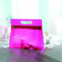 MOONLIGHT - Transparante toilettas - Fuchsia