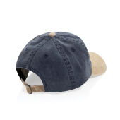 BEAU AWARE™ Washed 6 panel 270gsm cotton twill two tone cap, donkerblauw BEAU AWARE™ Washed 6 panel 270gsm cotton twill two tone cap, donkerblauw