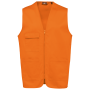 Gilet polykatoen multizakken Orange XS