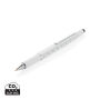 5-in-1 aluminium toolpen, wit