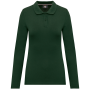 Damespolo lange mouwen Forest Green 3XL