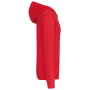 Herensweater met rits en capuchon in contrasterende kleur Red / White M