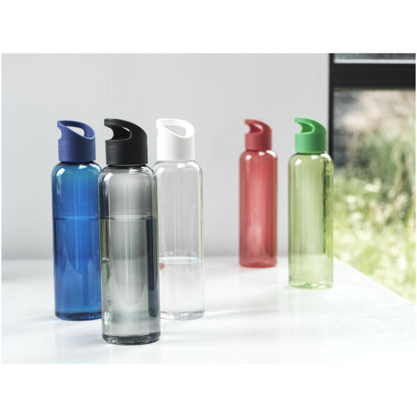Sky 650 ml recycled plastic water bottle - Solid black