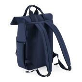 Recycled Twin Handle Roll-Top Laptop Backpack - Black - One Size Recycled Twin Handle Roll-Top Laptop Backpack - Black - One Size