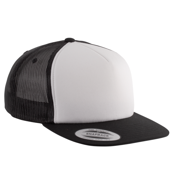 Klassieke Flexfit Truckerpet - 5 panelen Black / White One Size Klassieke Flexfit Truckerpet - 5 panelen Black / White One Size