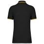 Herenpolo met korte mouwen en contrasterende bies Black / Yellow S