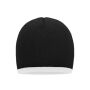 Beanie with Contrasting Border black/white Beanie with Contrasting Border black/white