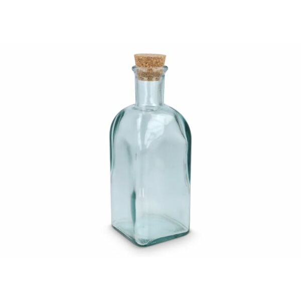InSideOut Vierkante Gerecycled glas Waterfles ReuuZ met kurkstop 500ml InSideOut Vierkante Gerecycled glas Waterfles ReuuZ met kurkstop 500ml