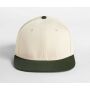 CONTRAST FLAT PEAK 6 PANEL CAP, NATURAL/DARK OLIVE, One size, BEECHFIELD