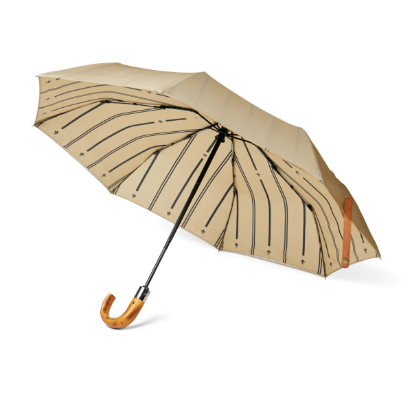 VINGA Bosler AWARE™ RPET 21" opvouwbare paraplu, greige