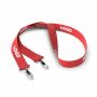 Polyester Pantone-gematchte zeefdruk keycord met 2 clips