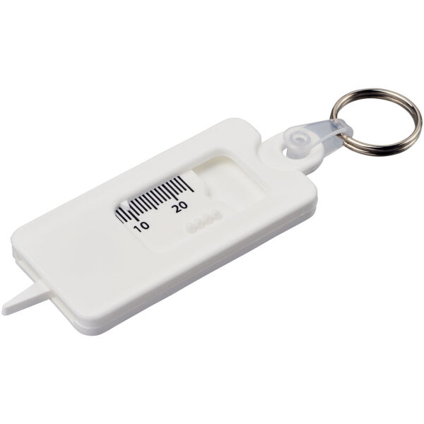 Kym recycled tyre tread check keychain - White