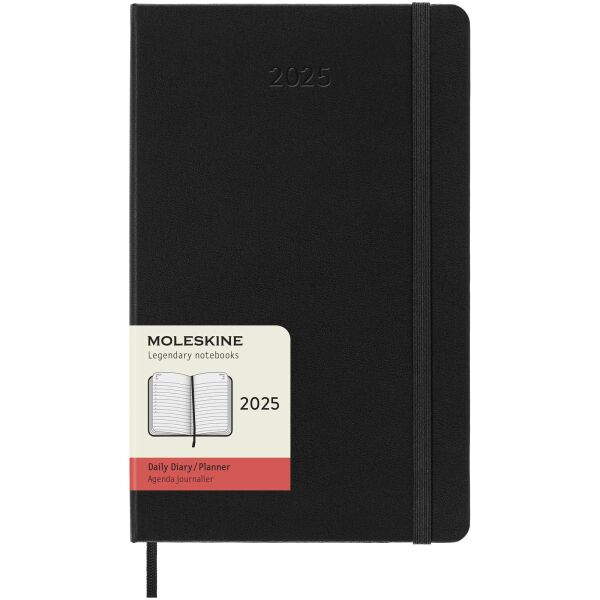 Moleskine dag-agenda voor 12 maanden met harde kaft