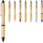 Nash balpen van bamboe (blauwe inkt) - Naturel/Wit