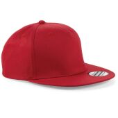 5 PANEL SNAPBACK RAPPER CAP, CLASSIC RED, One size, BEECHFIELD
