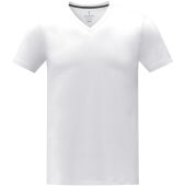 Somoto Heren T-shirt met V-hals en korte mouwen - Wit - XS