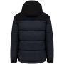 Uniseks Tweekleurige gewatteerde donsjack Navy / Black XXL