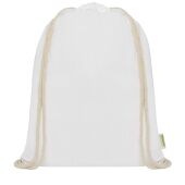 Orissa organisch katoenen rugzak van 140 g/m² met trekkoordsluiting 5L - Wit