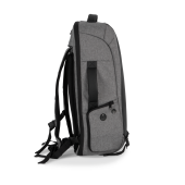 Antidiefstalrugzak van polyester. Graphite Grey Heather / Black One Size