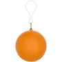Fog poncho in ronde plastic verpakking met karabijnhaak - Oranje
