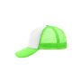 5 Panel Polyester Mesh Cap white/neon green one size