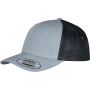 Tweekleurige Retro Truckerpet Heather / Black One Size