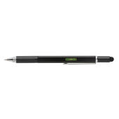 5-in-1 aluminium toolpen, zwart