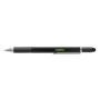 5-in-1 aluminium toolpen, zwart