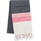 striped dark grey/tropical pink