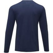 Ponoka biologisch heren t-shirt met lange mouwen - Marineblauw - XS